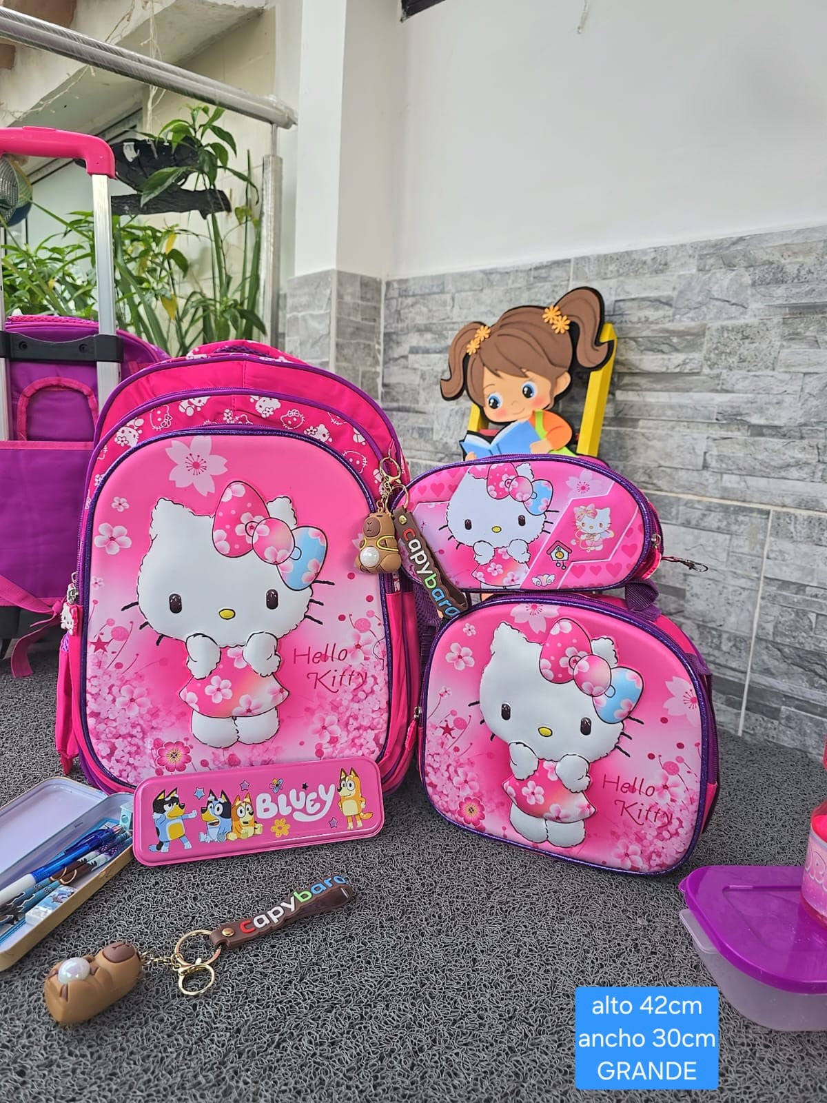 COMBO COLEGIO - morral, lonchera y cartuchera + OBSEQUIO!