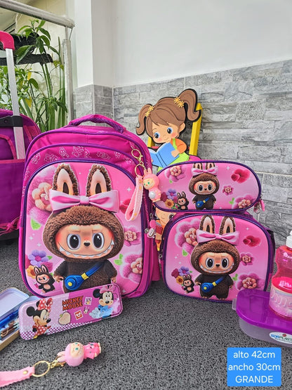 COMBO COLEGIO - morral, lonchera y cartuchera + OBSEQUIO!