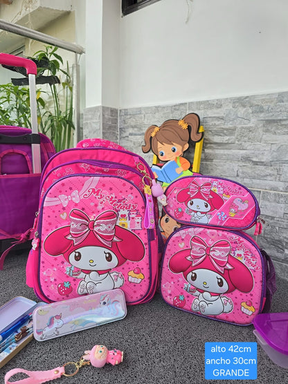 COMBO COLEGIO - morral, lonchera y cartuchera + OBSEQUIO!