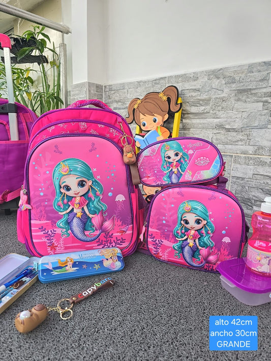 COMBO COLEGIO - morral, lonchera y cartuchera + OBSEQUIO!